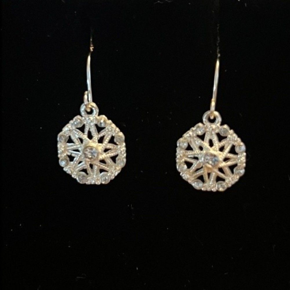 Handcrafted silver tone earrings
